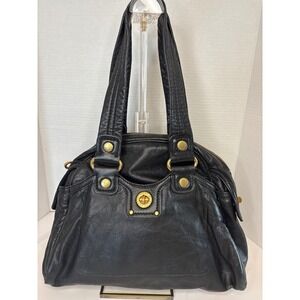 Marc by Marc Jacobs Dr. Q Groovee Black Leather Handbag Gold Hardware-see pics
